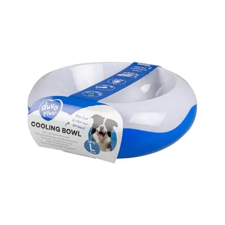 Miska DUVO+ chladicí, bílá/modrá, L průměr 29 cm