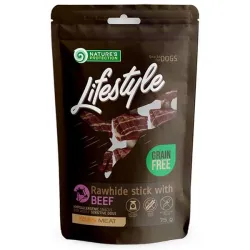 Pamlsek Natures P Lifestyle psí tyčinky z buvolí kůže s pěnou s hovězím masem 12x75 g