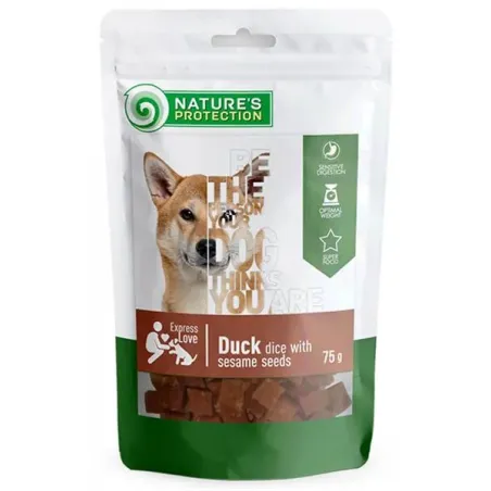 Pamlsek Natures P Snack pro psy kuřecí proužky se sezamem 12x75 g