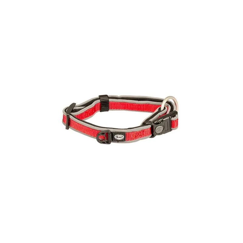 Obojek DUVO+ EXPLOR WEST nylon červená barva 20-35cm/15 mm