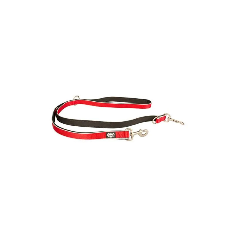 Vodítko DUVO+ EXPLOR WEST duo nylon červené 200 cm/25 mm