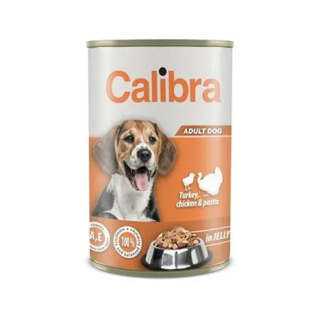Calibra KONZERVA dog Adult Krůta & kuře & těstoviny v želé 1240 g