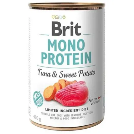 Brit Mono Protein Tuňák & Sladké Brambory 400 g konzerva