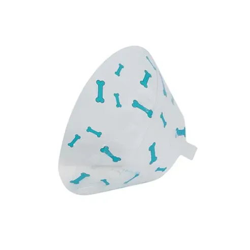 Ochranný límec BUSTER Design Bones 7,5 cm, tyrkysový, 10 ks