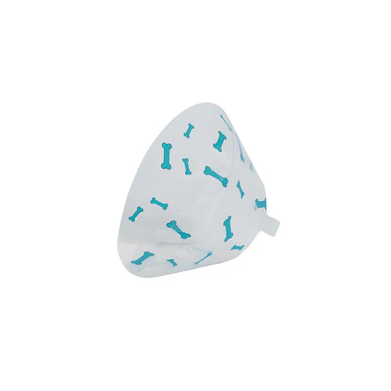 Ochranný límec BUSTER Design Bones 7,5 cm, tyrkysový, 10 ks