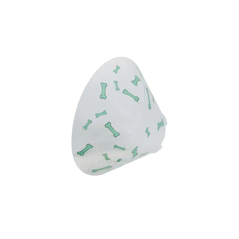 Ochranný límec BUSTER Design Bones 15 cm, zelený, 10 ks