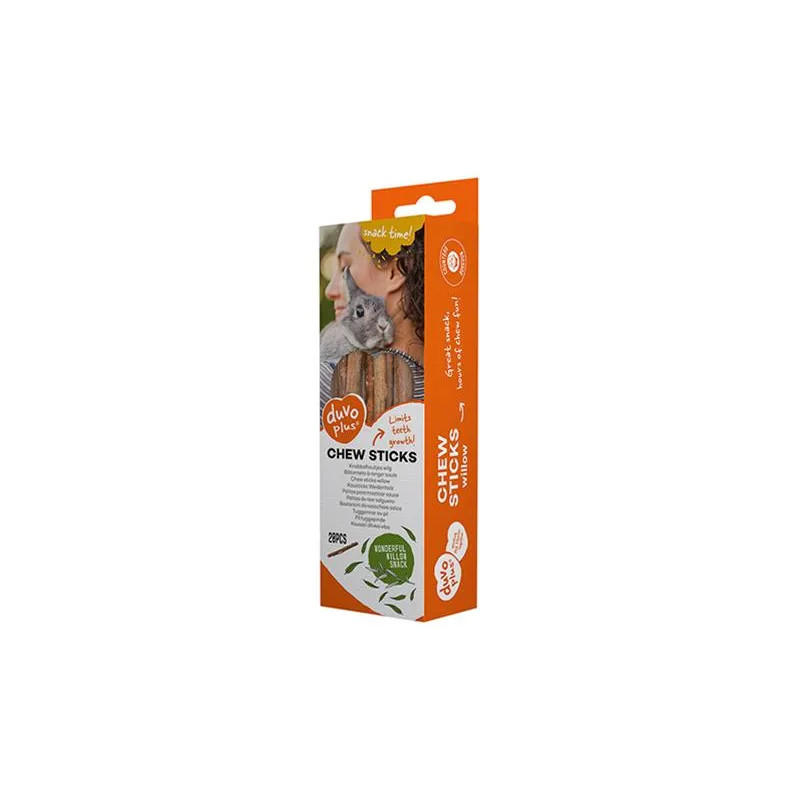Pamlsek DUVO+ žvýkací tyčinky vrba pro hlodavce 100g - 20 ks - 18x1x1cm