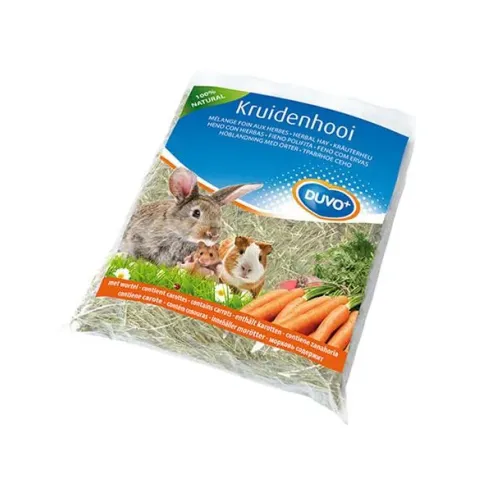 Seno DUVO+ bylinkové s mrkví pro králíky a hlodavce 500 g