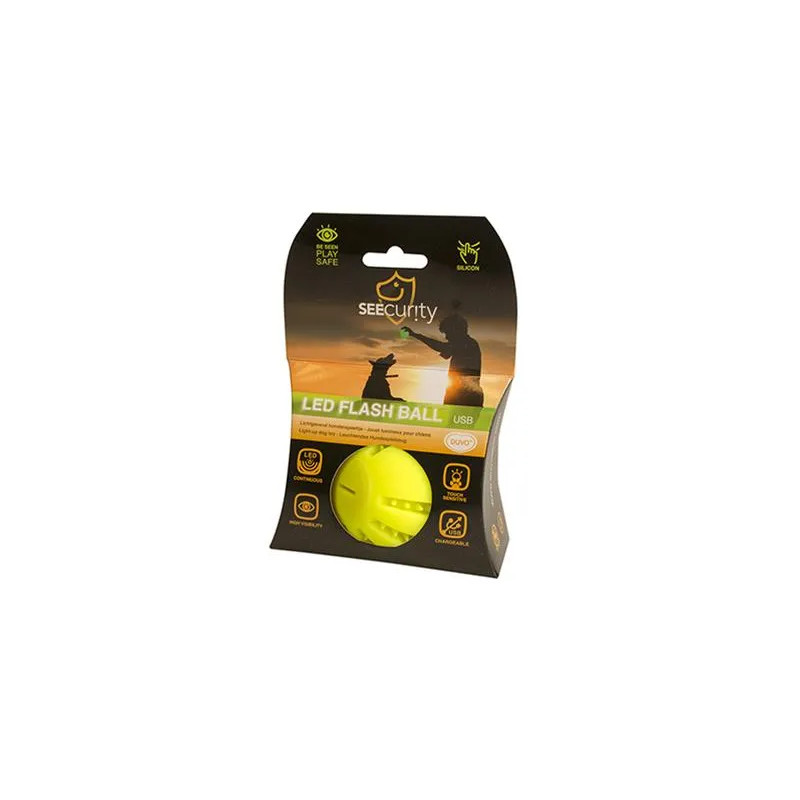 Hračka DUVO+ Míček led silikonový, svítící, zelený 10 cm