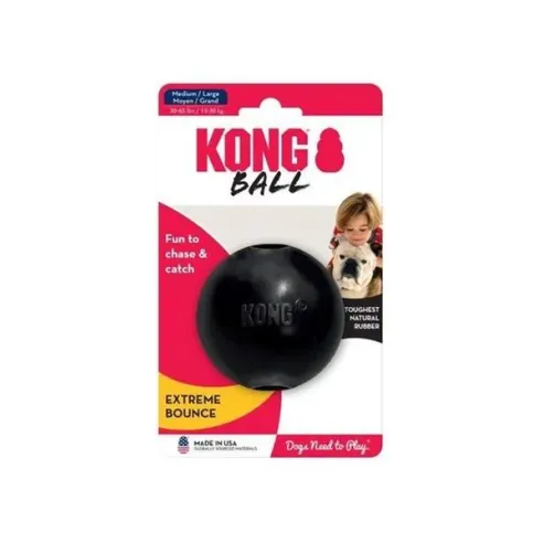 Hračka Kong Dog Extreme Míček černý, přírodní guma, M/L 13-30 kg