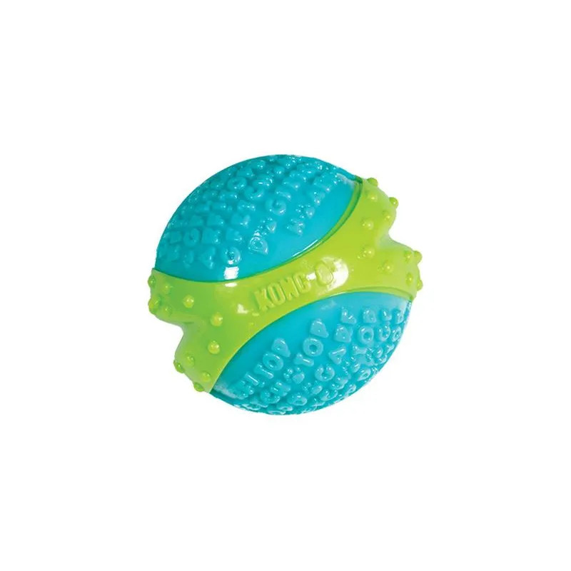 Hračka Kong Dog Corestrength Míček, zeleno-modrá, guma, L - 7 cm