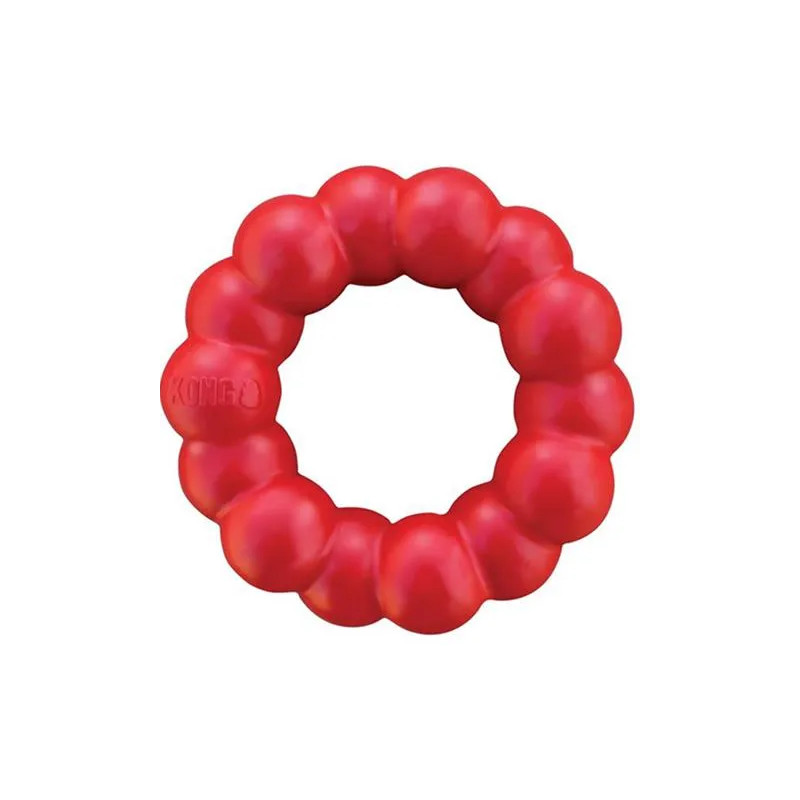 Hračka Kong Dog Classic Kruh červený, přírodní guma, S/M