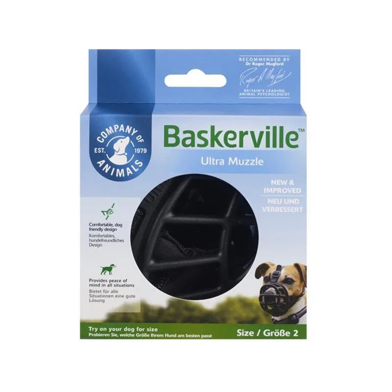 Náhubek Baskerville plast černý pro psa vel.2