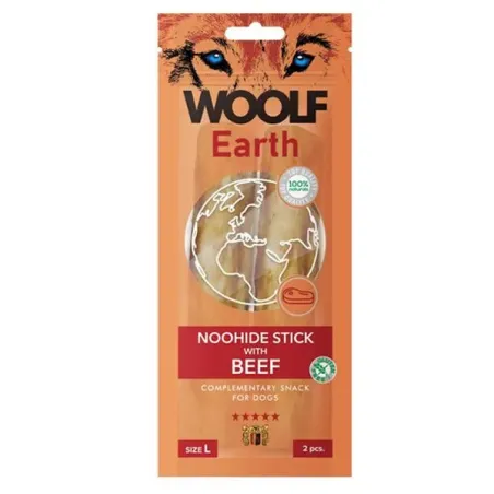 Pamlsek Woolf Dog Earth NOOHIDE L Tyčinky s Hovězím masem 85 g