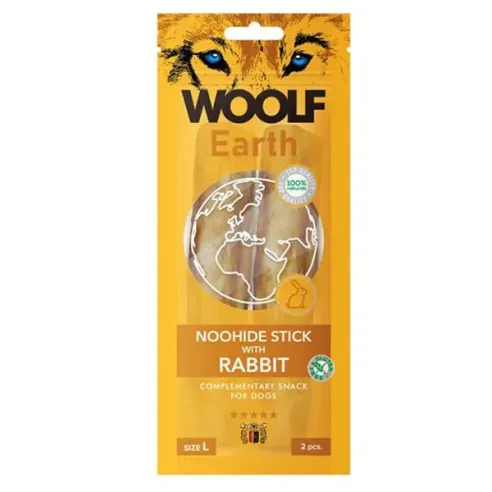 Pamlsek Woolf Dog Earth NOOHIDE L Tyčinky s králíkem 85 g
