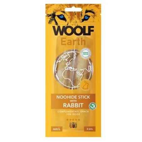 Pamlsek Woolf Dog Earth NOOHIDE L Tyčinky s králíkem 85 g