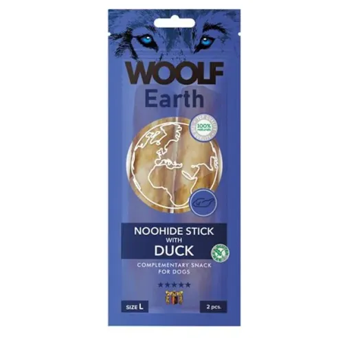 Pamlsek Woolf Dog Earth NOOHIDE L Tyčinky s kachnou 85 g