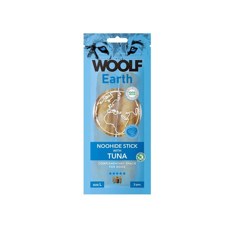 Pamlsek Woolf Dog Earth NOOHIDE L Sticks withTuna 85 g