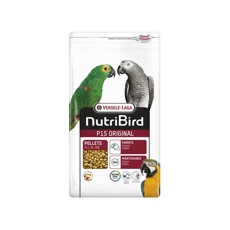 VL NutriBird P15 Original - extrudáty pro velké papoušky s domácím ovocem 10 kg
