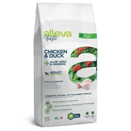 Alleva HOLISTIC pes dospělý střední kuře & kachna 12 kg