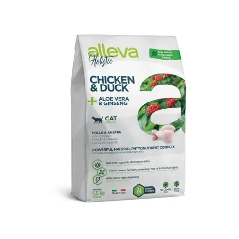 Alleva HOLISTIC kočka dospělá kuře & kachna 1,5 kg