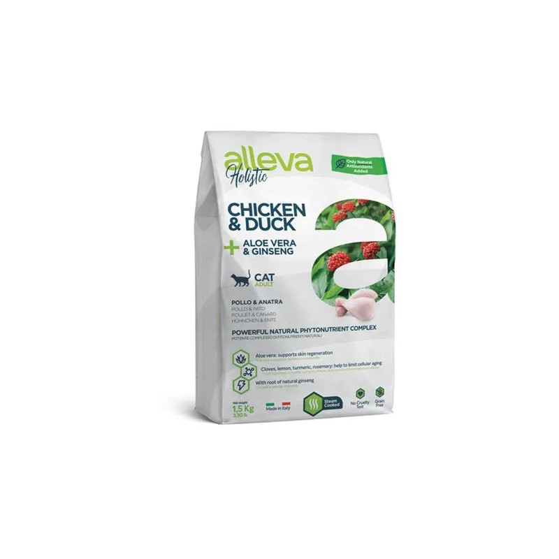 Alleva HOLISTIC kočka dospělá kuře & kachna 1,5 kg