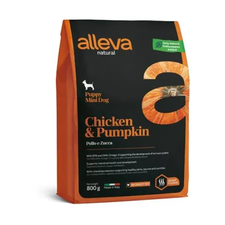 Alleva NATURAL pes štěně mini kuře & dýně 0,8 kg
