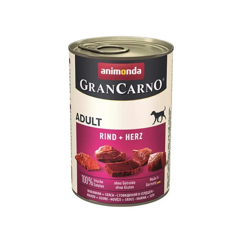 Animonda GRANCARNO® pes dospělý hovězí a srdíčka bal. 6 x 400g konzerva