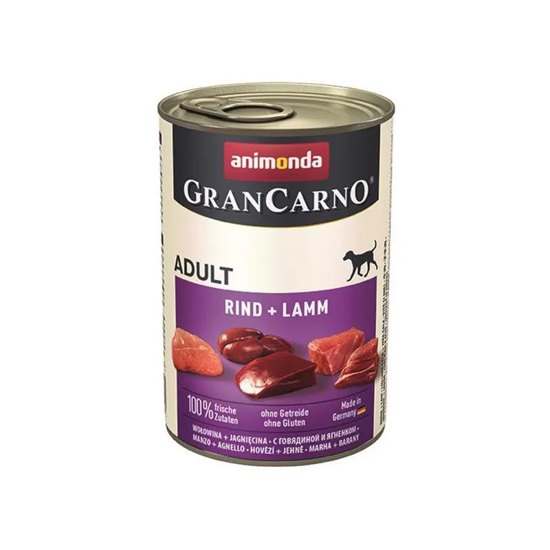 Animonda GRANCARNO® dog adult hovězí a jehně bal. 6 x 400g konzerva