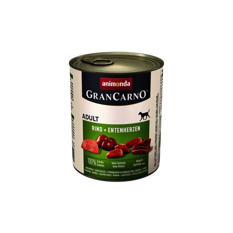 Animonda GRANCARNO® pes dospělý hovězí a kachní srdíčka bal. 6 x 800g konzerva