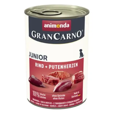 Animonda GRANCARNO® dog junior hovězí a krůtí srdíčka bal. 6 x 400g konzerva