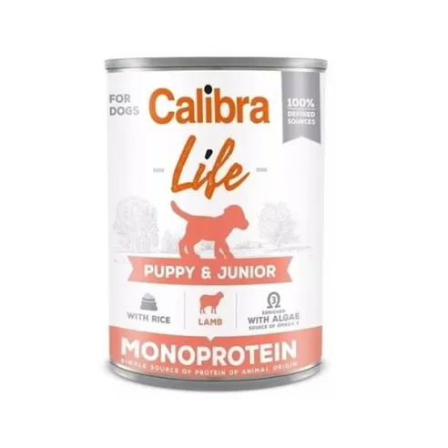Calibra KONZERVA pes Puppy & Junior Life Jehněčí & Rýže 6 x 400g