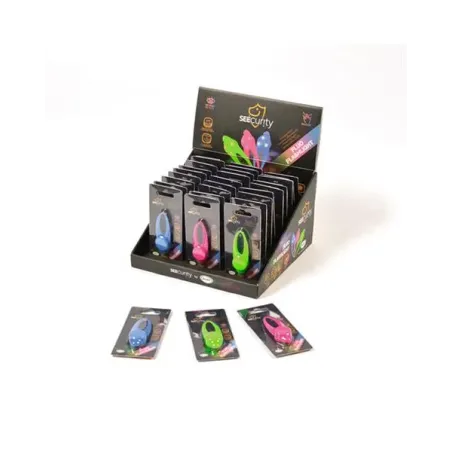 Přívěsek na obojek DUVO+ LED svítící, silikonový (modrý, zelený, růžový) 8x3cm