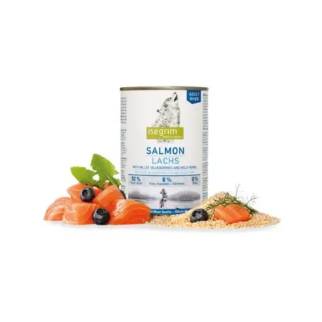 ISEGRIM dog Adult Losos s prosem, borůvkami a divokými bylinami bal. 6 x 400 g konzerva