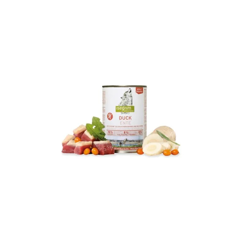ISEGRIM dog Adult Duck with Parsnip, Sea Buckthorn & Wild Herbs bal. 6 x 800 g konzerva