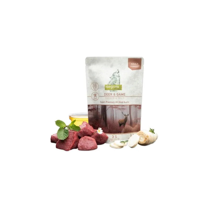 ISEGRIM dog Adult Isegrim Roots, Jelen a zvěřina bal. 7 x 410 g kapsičky