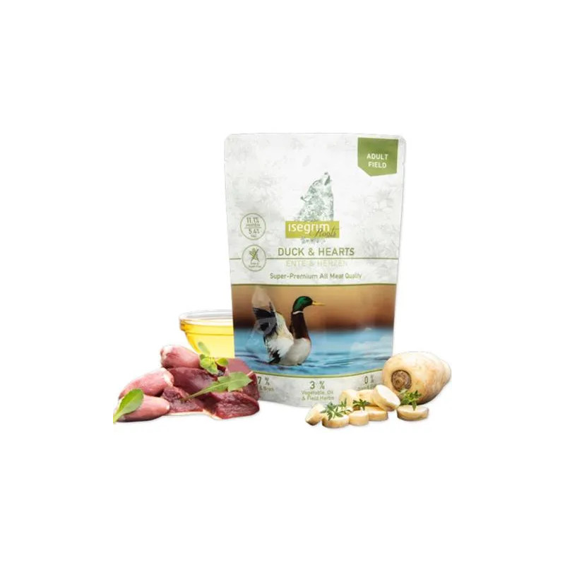 ISEGRIM dog Adult Isegrim Roots, Kachna & Srdce bal. 7 x 410 g kapsičky