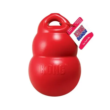 Hračka Kong Dog Bounzer Granát s úchopem, aportovací, červená, guma, L