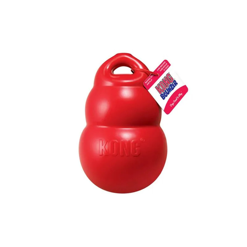 Hračka Kong Dog Bounzer Granát s úchopem, aportovací, červená, guma, L