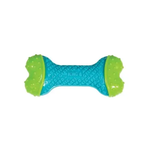 Hračka Kong Dog Corestrength Kost, zeleno-modrá, guma, M/L