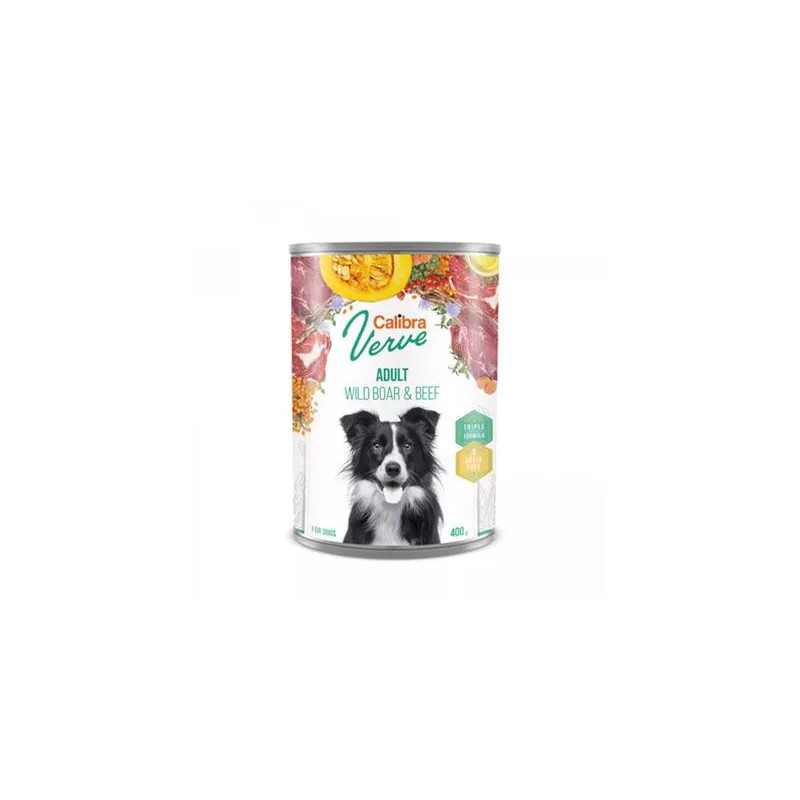 Calibra KONZERVA dog Adult Verve Divoké prase a hovězí 6 x 400g