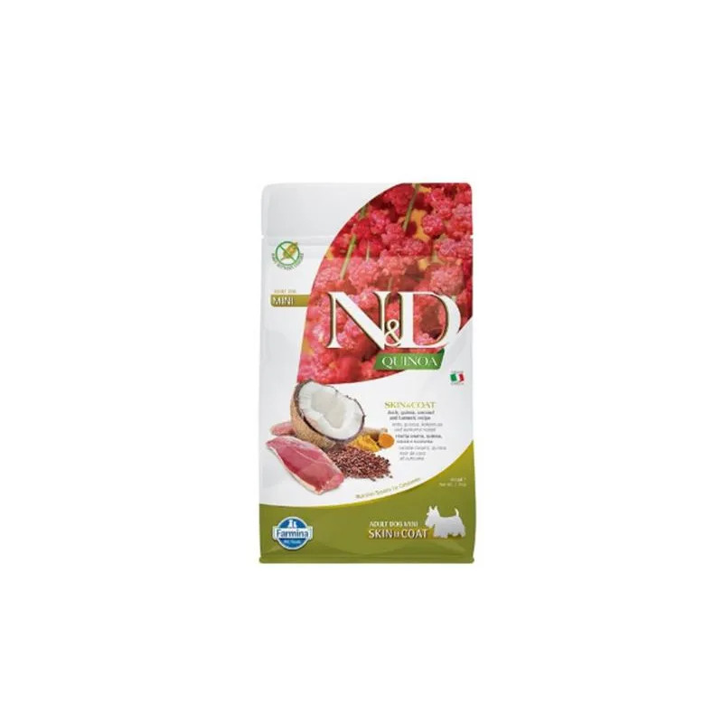 Farmina N&D dog QUINOA (GF) adult mini, skin & coat, kachna & kokos 0,8 kg