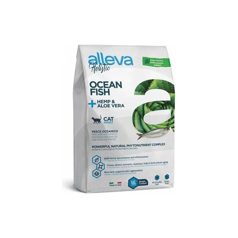Alleva HOLISTIC kočka dospělá oceánská ryba & konopí & aloe vera 10 kg