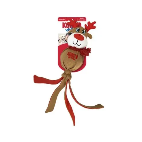 Hračka Kong Dog Holiday Wubba (santa-sob-sněhulák), polyester, L