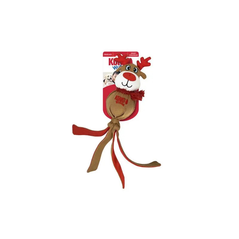 Hračka Kong Dog Holiday Wubba (santa-sob-sněhulák), polyester, L