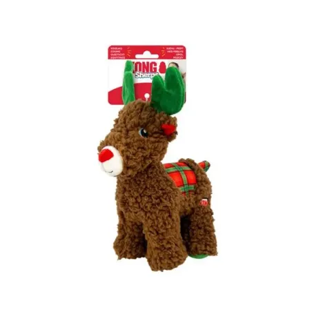 Hračka Kong Dog Holiday Sherps™ Sob s pískátkem, polyester, M