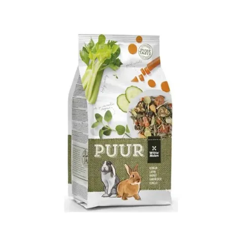 PUUR rabbit - gurmánské müsli pro králíky 2 kg + tyčinka paprika & brokolice zdarma (uvnitř balení)