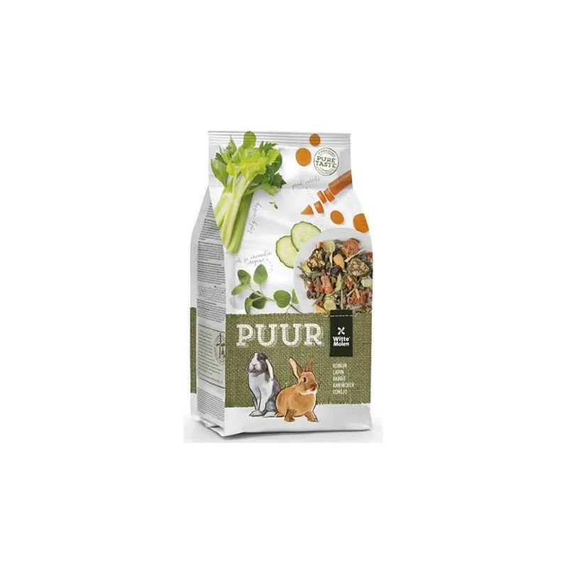 PUUR rabbit - gurmánské müsli pro králíky 2 kg + tyčinka paprika & brokolice zdarma (uvnitř balení)