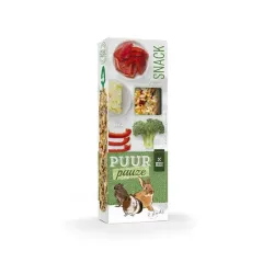 PUUR pauze Sticks paprika & brokolice - lahodné tyčinky pro králíky a hlodavce 110 g