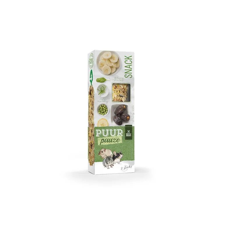 PUUR pauze Sticks banana & date - lahodné tyčinky pro králíky a hlodavce 110 g